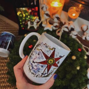 "Christmas star"  Сeramic Mugs. You can choose the shape and volume