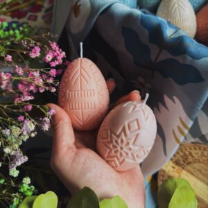 Candles set 2 pieces "Ukrainian Easter" choose a color in the comments to your order